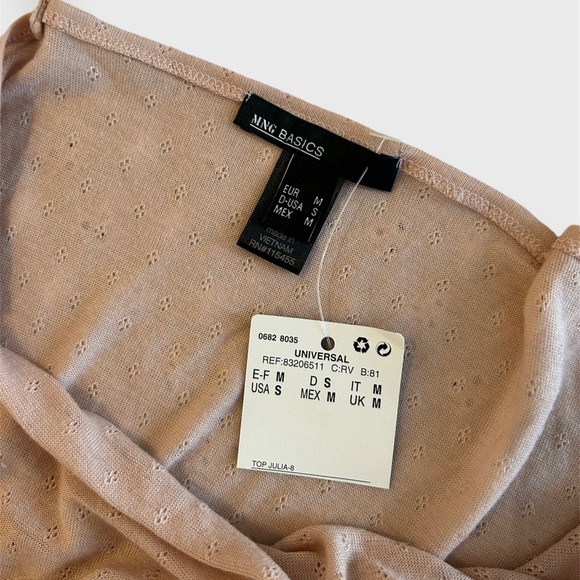 Old Label Mango Pink Pointelle Cami Top - Small - Picture 2 of 5